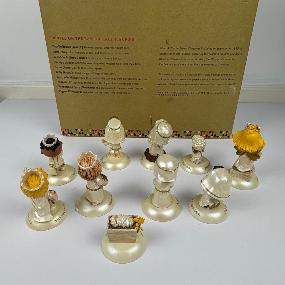 Hallmark Peanuts Nativity Set Limited Edition 2015 50th Anniversary 11 Piece Box - Picture 5 of 16